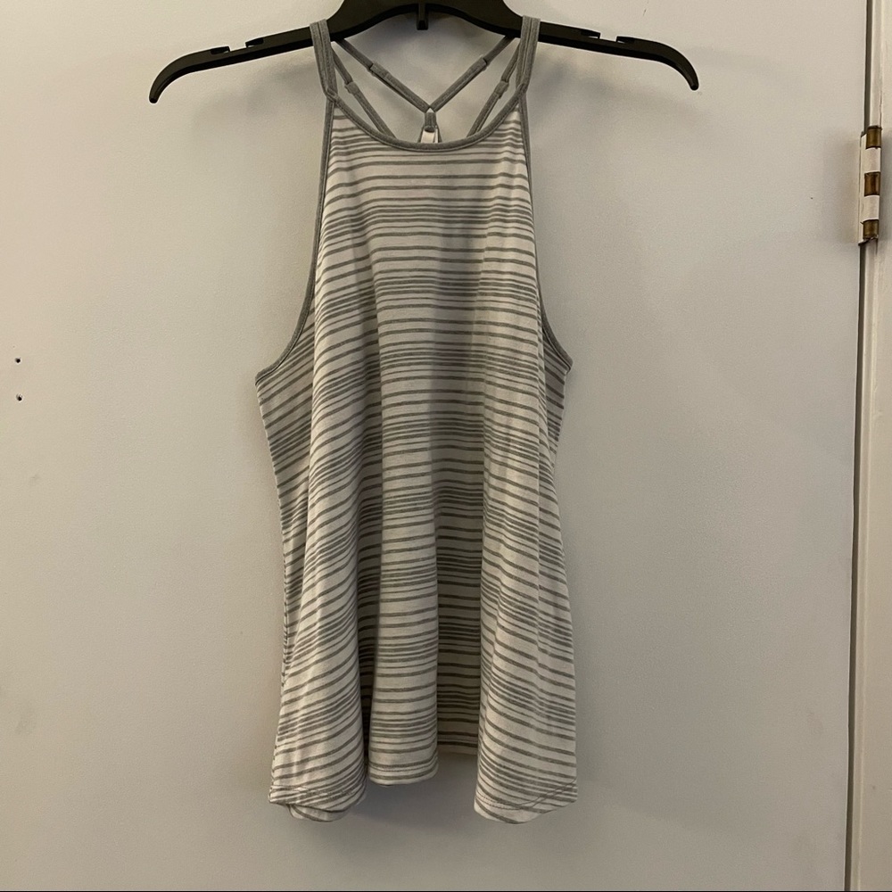 Gray Striped Tank Top